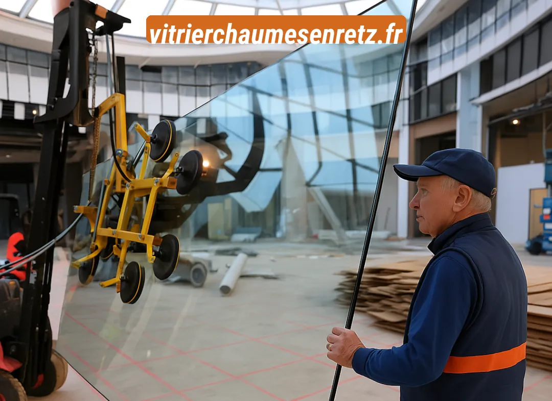 Remplacement de vitrine magasin Chaumes-en-Retz